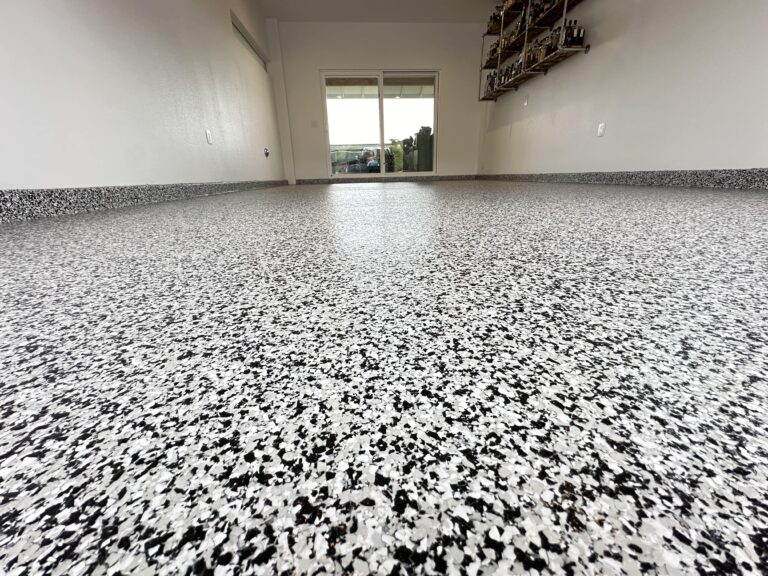 Flakes flooring system