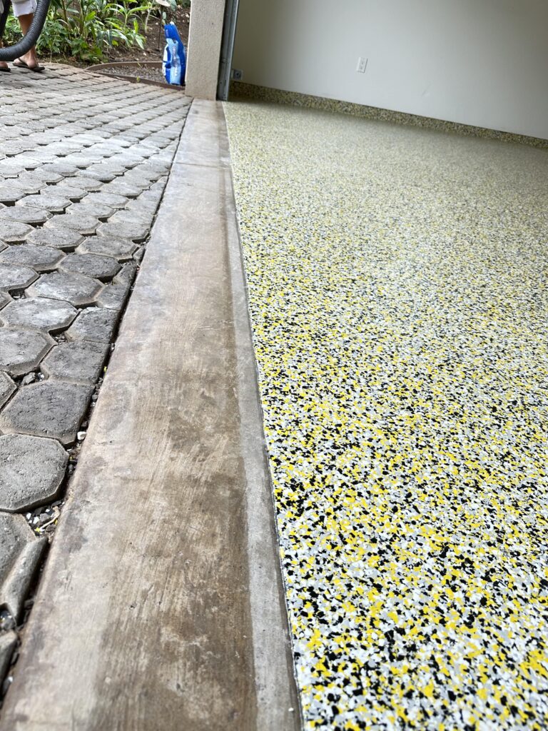 Flakes flooring system