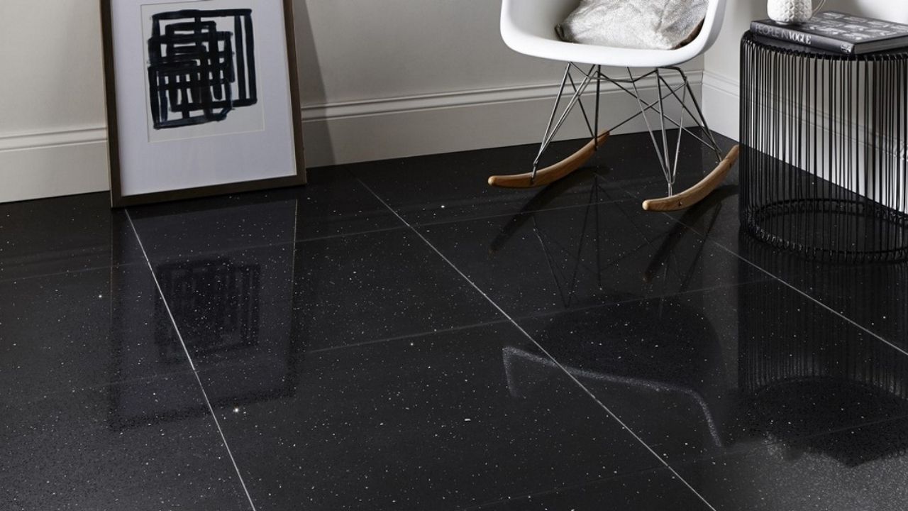 How Shiny Quartz Floor Reflects a Classy Gleam of a Room