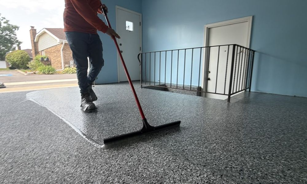 how to coat garage floor epoxy